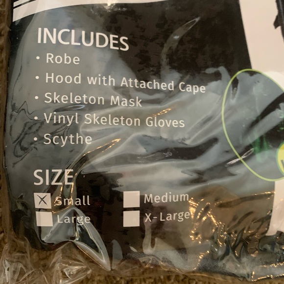 Kids Child small 5-7 Grim Reaper costume new in package complete scary - Picture 3 of 3